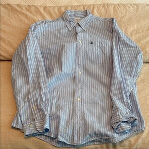 Brooks Brothers Blue and White Striped Casual Shirt